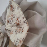 Duo Turban Nœud Floral & Chaussons