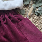 Jupe velours réversible