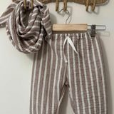 Pantalon rayé Bohème – aspect lin 🤍