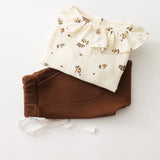 Blouse fleurs chocolat