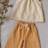 Pantalon large rayé jaune 💛