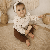 Blouse fleurs chocolat